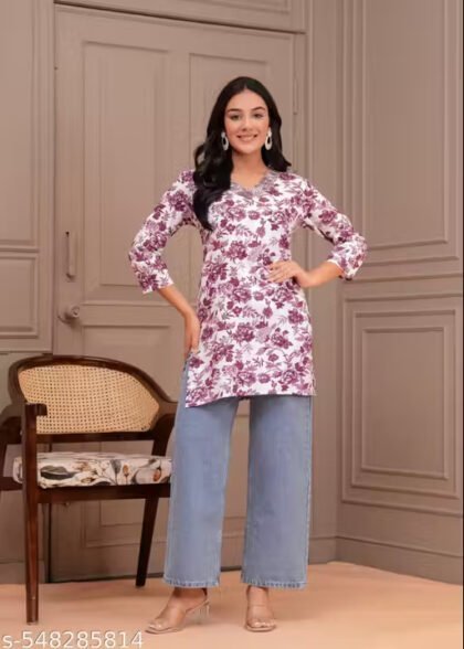 Short kurti pink